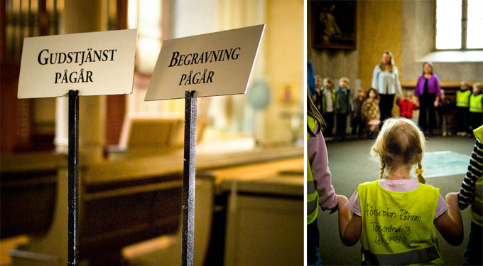 Foto: Stefan Tell - Musbegravning i Vasa Kyrka med f&ouml;rfattare Ulf Nilsson