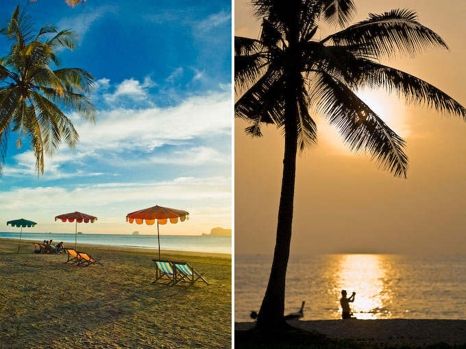 Foto: Stefan Tell - Str&auml;nder i solnedg&aring;ng fr&aring;n Thailand